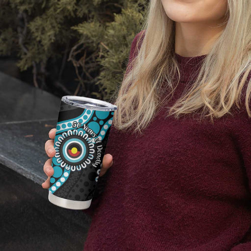 Port Adelaide NAIDOC 2026 Personalised Tumbler Cup 50 Years of Deadly Aboriginal Art