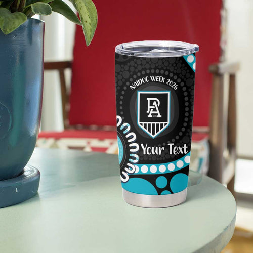 Port Adelaide NAIDOC 2026 Personalised Tumbler Cup 50 Years of Deadly Aboriginal Art