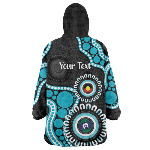 Port Adelaide NAIDOC 2026 Personalised Wearable Blanket Hoodie 50 Years of Deadly Aboriginal Art