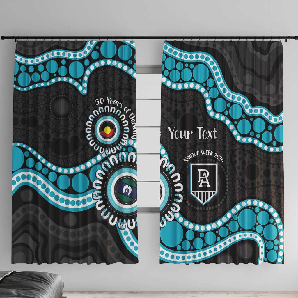 Port Adelaide NAIDOC 2026 Personalised Window Curtain 50 Years of Deadly Aboriginal Art