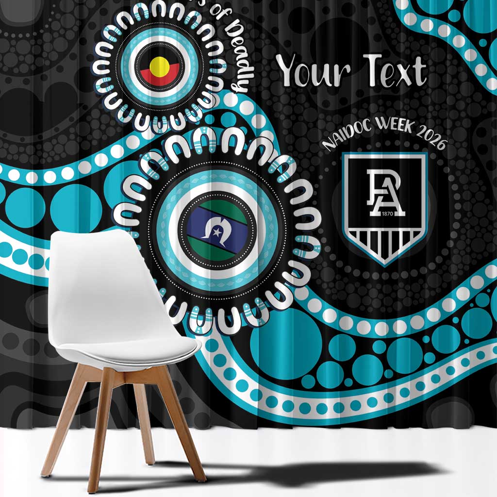 Port Adelaide NAIDOC 2026 Personalised Window Curtain 50 Years of Deadly Aboriginal Art