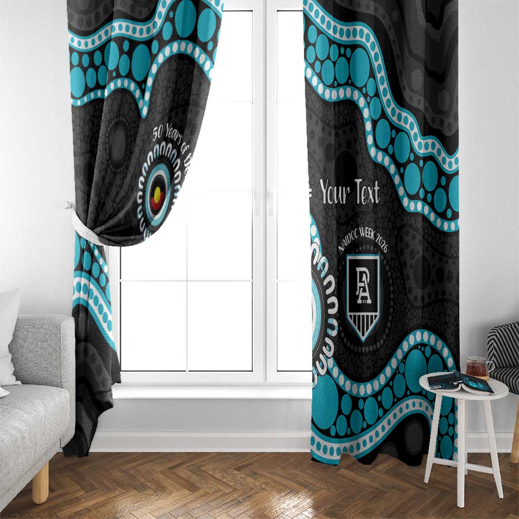 Port Adelaide NAIDOC 2026 Personalised Window Curtain 50 Years of Deadly Aboriginal Art