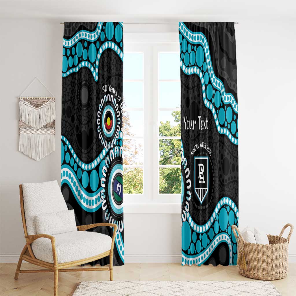 Port Adelaide NAIDOC 2026 Personalised Window Curtain 50 Years of Deadly Aboriginal Art