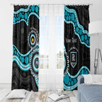 Port Adelaide NAIDOC 2026 Personalised Window Curtain 50 Years of Deadly Aboriginal Art