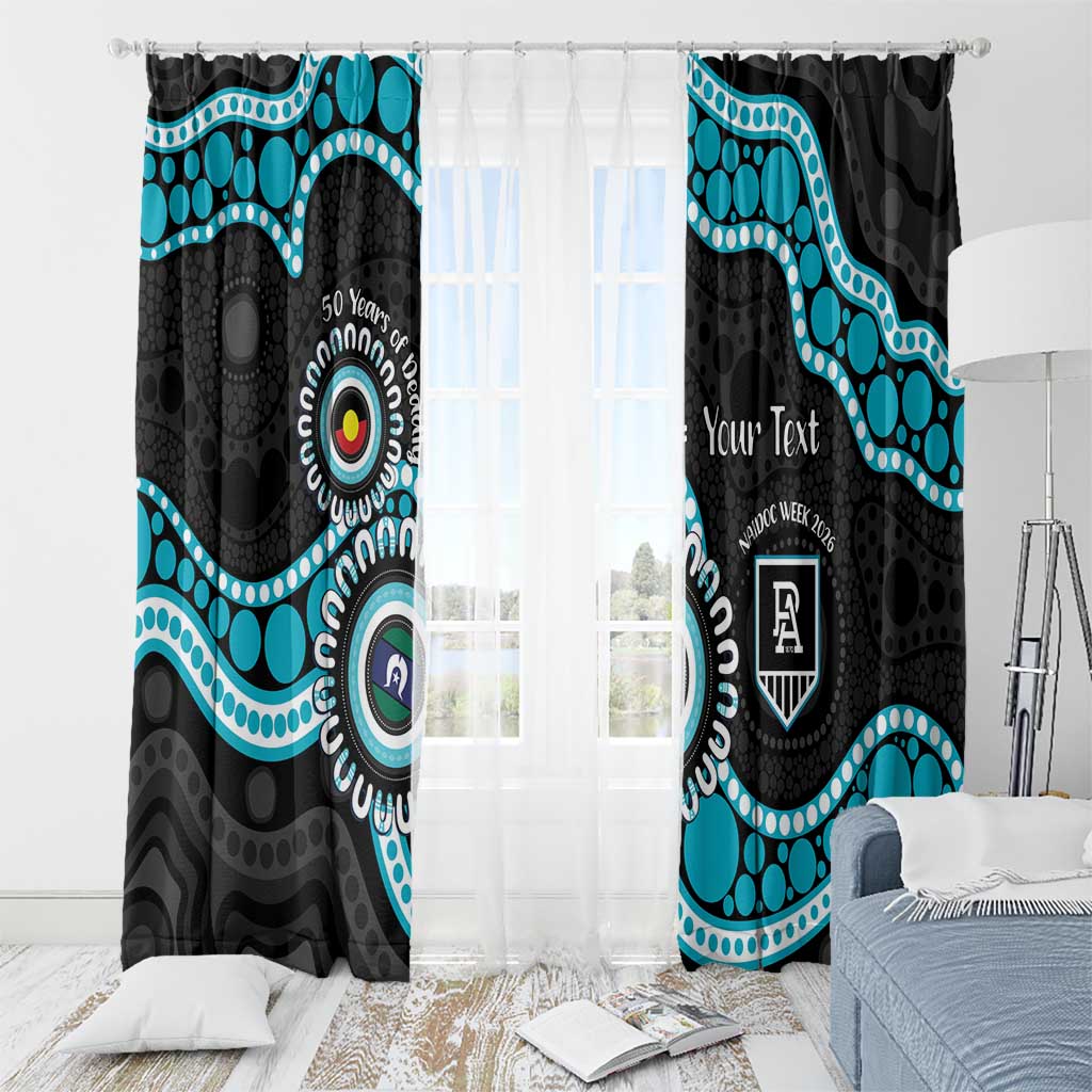 Port Adelaide NAIDOC 2026 Personalised Window Curtain 50 Years of Deadly Aboriginal Art