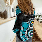 Port Adelaide NAIDOC 2026 Personalised Women Casual Shirt 50 Years of Deadly Aboriginal Art