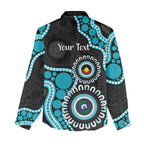 Port Adelaide NAIDOC 2026 Personalised Women Casual Shirt 50 Years of Deadly Aboriginal Art