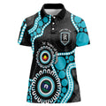 Port Adelaide NAIDOC 2026 Personalised Women Polo Shirt 50 Years of Deadly Aboriginal Art