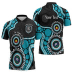 Port Adelaide NAIDOC 2026 Personalised Zipper Polo Shirt 50 Years of Deadly Aboriginal Art