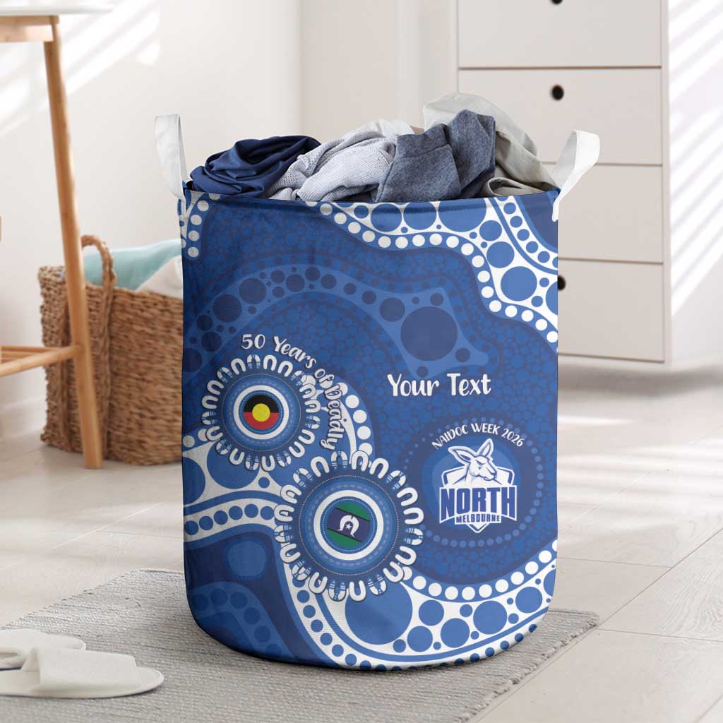 Kangaroos NAIDOC 2026 Personalised Laundry Basket 50 Years of Deadly Aboriginal Art