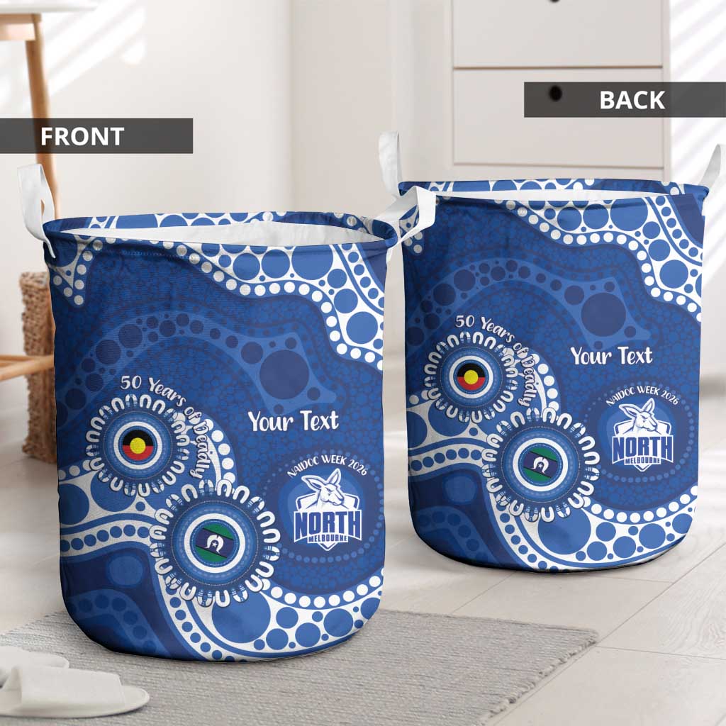 Kangaroos NAIDOC 2026 Personalised Laundry Basket 50 Years of Deadly Aboriginal Art