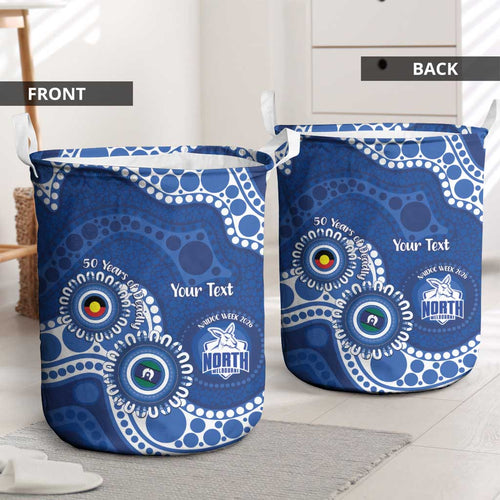Kangaroos NAIDOC 2026 Personalised Laundry Basket 50 Years of Deadly Aboriginal Art
