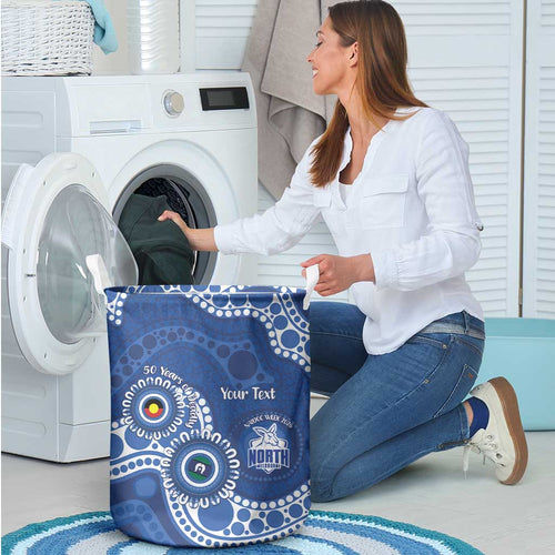 Kangaroos NAIDOC 2026 Personalised Laundry Basket 50 Years of Deadly Aboriginal Art