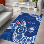 Kangaroos NAIDOC 2026 Personalised Area Rug 50 Years of Deadly Aboriginal Art
