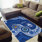 Kangaroos NAIDOC 2026 Personalised Area Rug 50 Years of Deadly Aboriginal Art