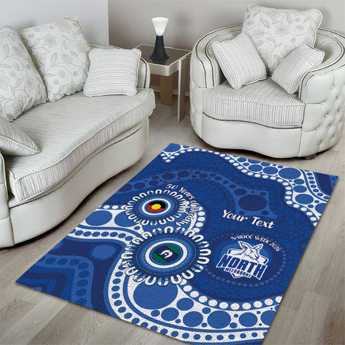 Kangaroos NAIDOC 2026 Personalised Area Rug 50 Years of Deadly Aboriginal Art