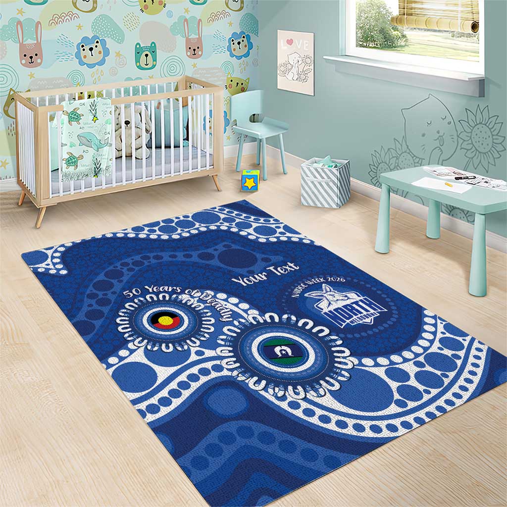 Kangaroos NAIDOC 2026 Personalised Area Rug 50 Years of Deadly Aboriginal Art