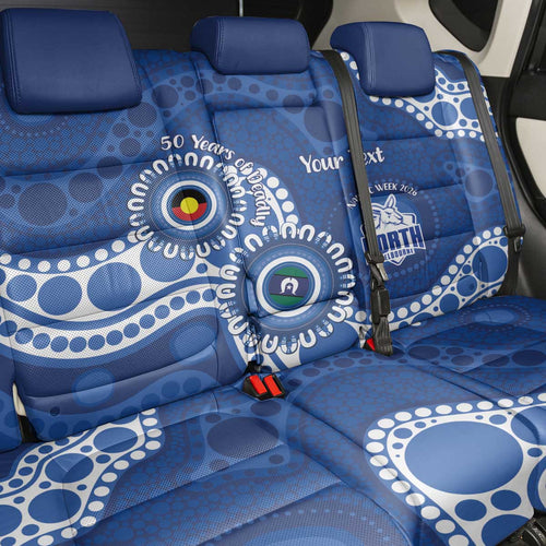 Kangaroos NAIDOC 2026 Personalised Back Car Seat Cover 50 Years of Deadly Aboriginal Art