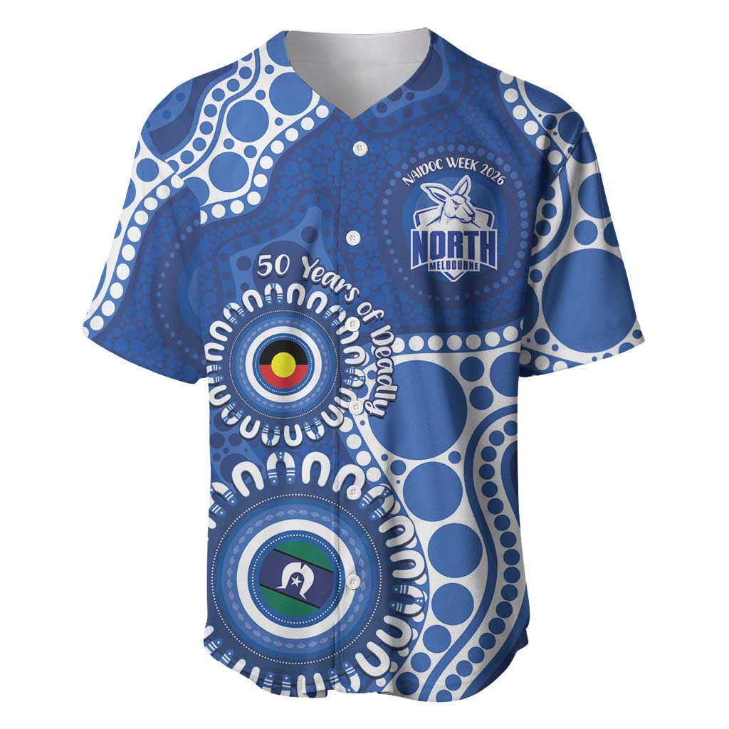 Kangaroos NAIDOC 2026 Personalised Baseball Jersey 50 Years of Deadly Aboriginal Art