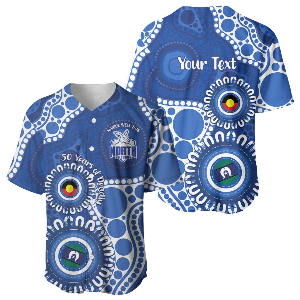Kangaroos NAIDOC 2026 Personalised Baseball Jersey 50 Years of Deadly Aboriginal Art