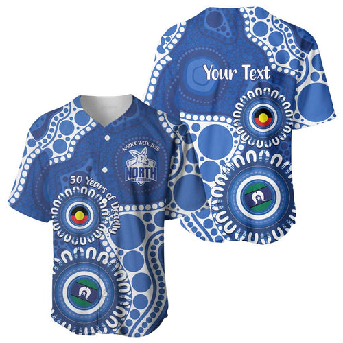 Kangaroos NAIDOC 2026 Personalised Baseball Jersey 50 Years of Deadly Aboriginal Art