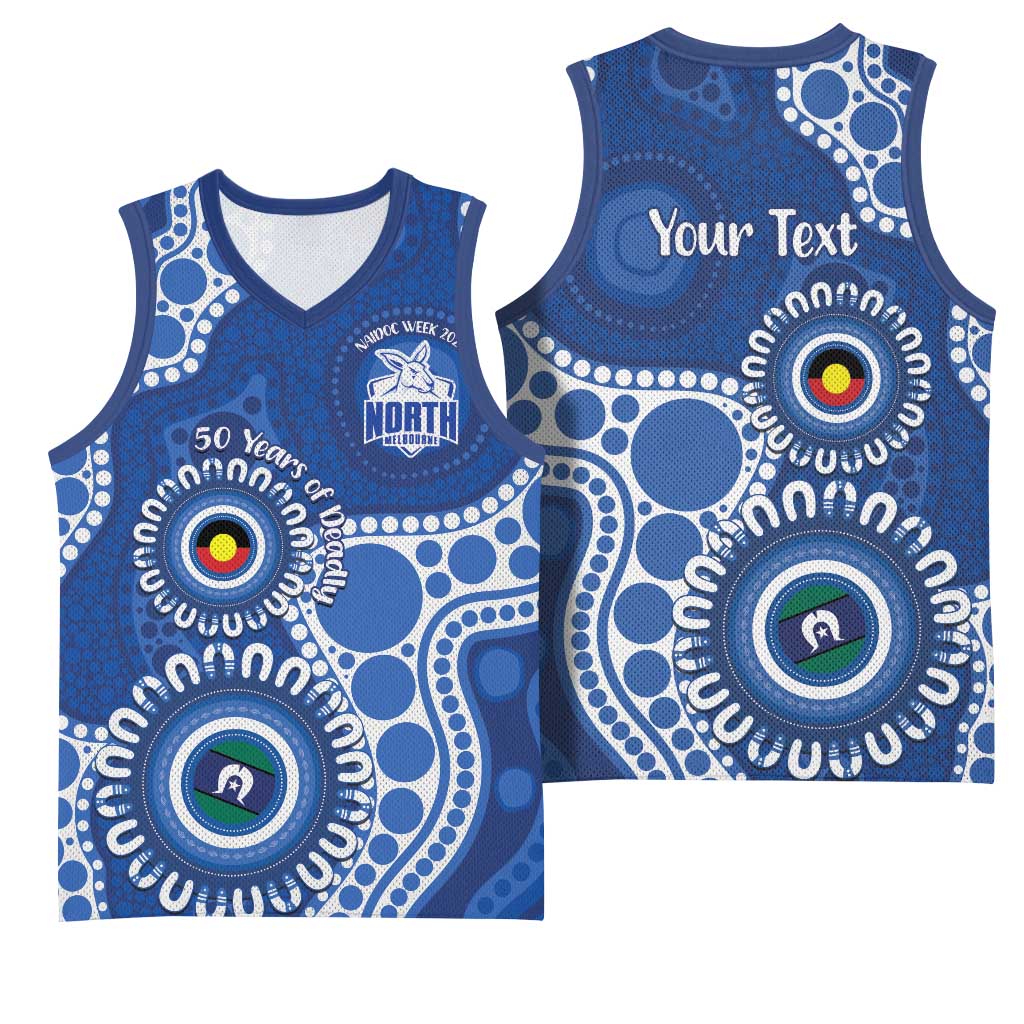 Kangaroos NAIDOC 2026 Personalised Basketball Jersey 50 Years of Deadly Aboriginal Art