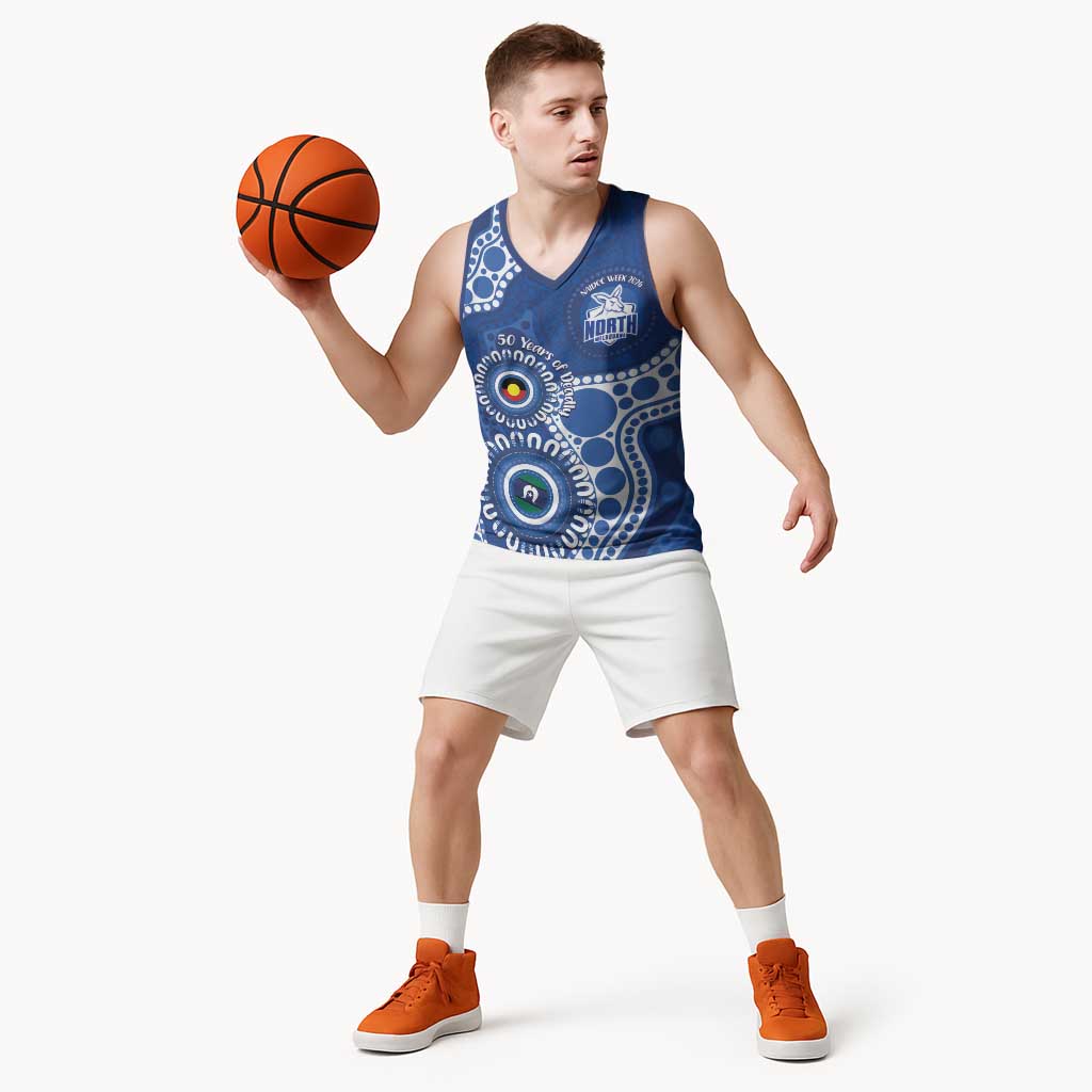 Kangaroos NAIDOC 2026 Personalised Basketball Jersey 50 Years of Deadly Aboriginal Art