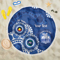Kangaroos NAIDOC 2026 Personalised Beach Blanket 50 Years of Deadly Aboriginal Art