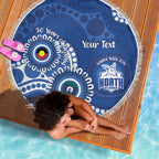 Kangaroos NAIDOC 2026 Personalised Beach Blanket 50 Years of Deadly Aboriginal Art