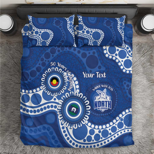 Kangaroos NAIDOC 2026 Personalised Bedding Set 50 Years of Deadly Aboriginal Art