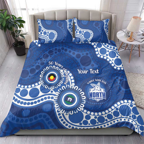 Kangaroos NAIDOC 2026 Personalised Bedding Set 50 Years of Deadly Aboriginal Art