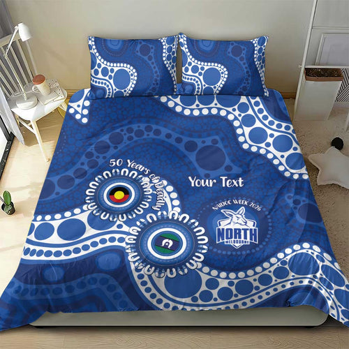 Kangaroos NAIDOC 2026 Personalised Bedding Set 50 Years of Deadly Aboriginal Art