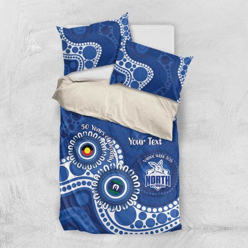 Kangaroos NAIDOC 2026 Personalised Bedding Set 50 Years of Deadly Aboriginal Art