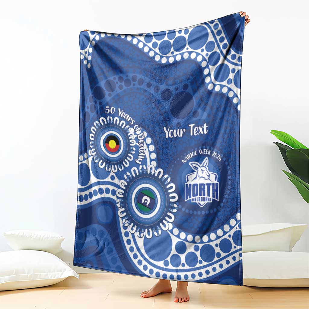 Kangaroos NAIDOC 2026 Personalised Blanket 50 Years of Deadly Aboriginal Art