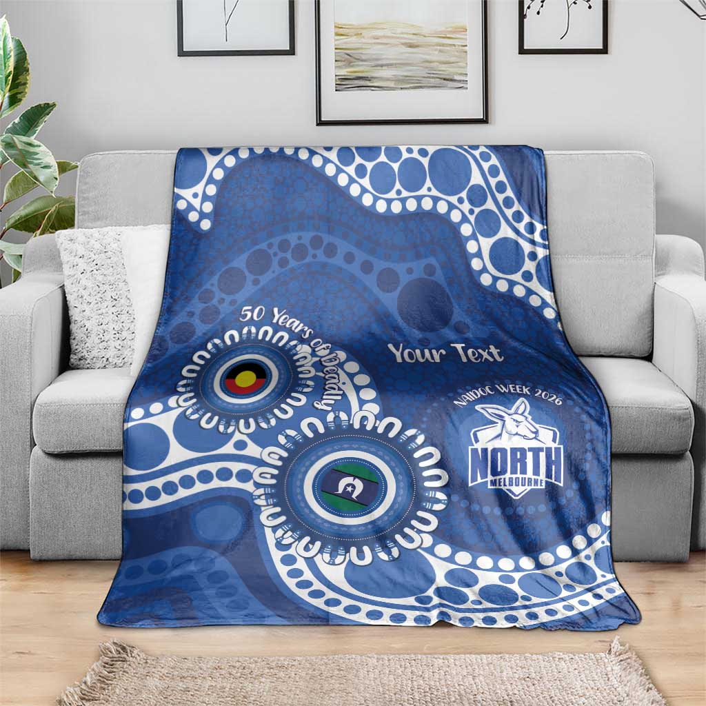 Kangaroos NAIDOC 2026 Personalised Blanket 50 Years of Deadly Aboriginal Art