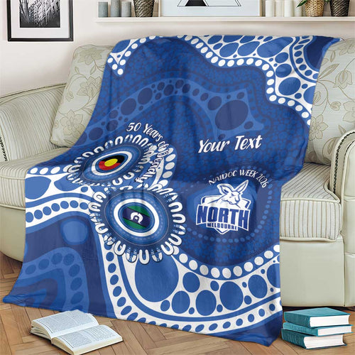 Kangaroos NAIDOC 2026 Personalised Blanket 50 Years of Deadly Aboriginal Art