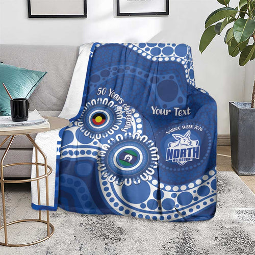 Kangaroos NAIDOC 2026 Personalised Blanket 50 Years of Deadly Aboriginal Art