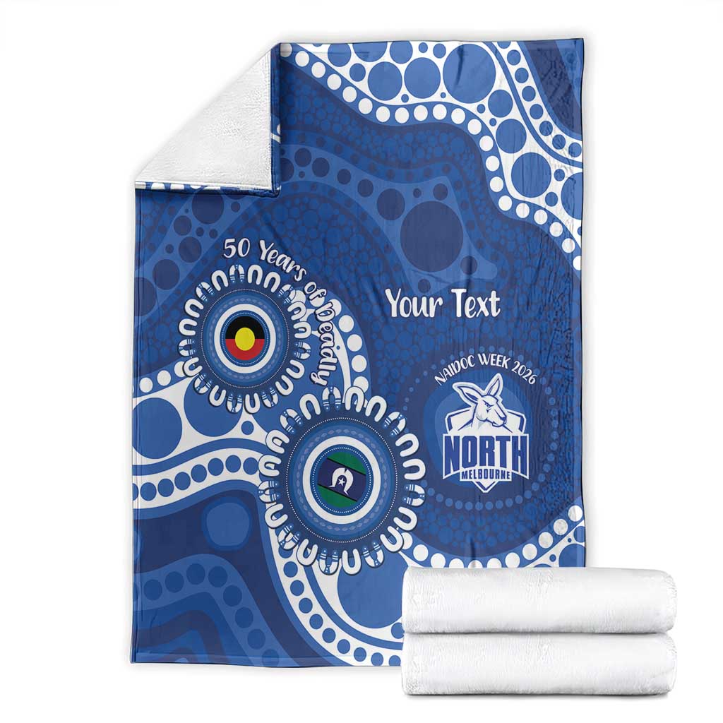Kangaroos NAIDOC 2026 Personalised Blanket 50 Years of Deadly Aboriginal Art