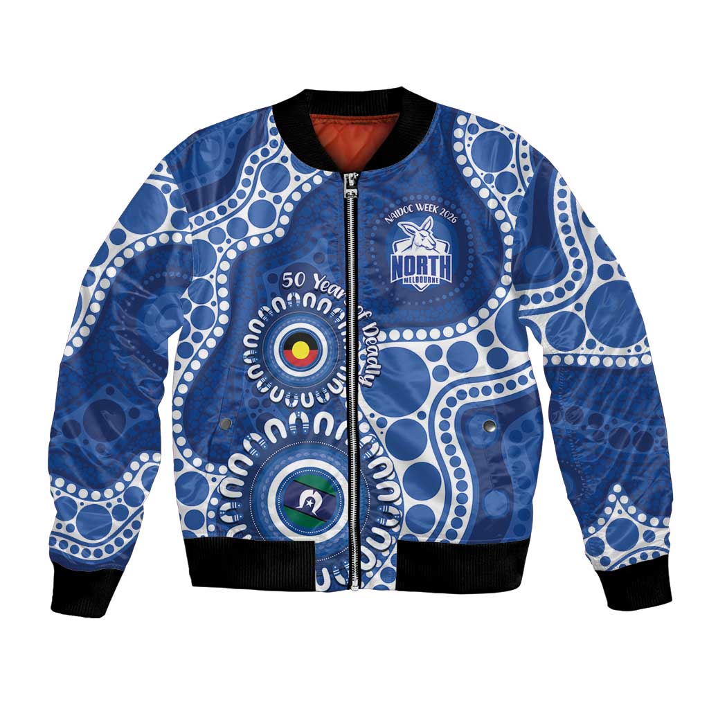 Kangaroos NAIDOC 2026 Personalised Bomber Jacket 50 Years of Deadly Aboriginal Art