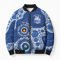 Kangaroos NAIDOC 2026 Personalised Bomber Puffer Jacket 50 Years of Deadly Aboriginal Art