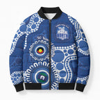 Kangaroos NAIDOC 2026 Personalised Bomber Puffer Jacket 50 Years of Deadly Aboriginal Art