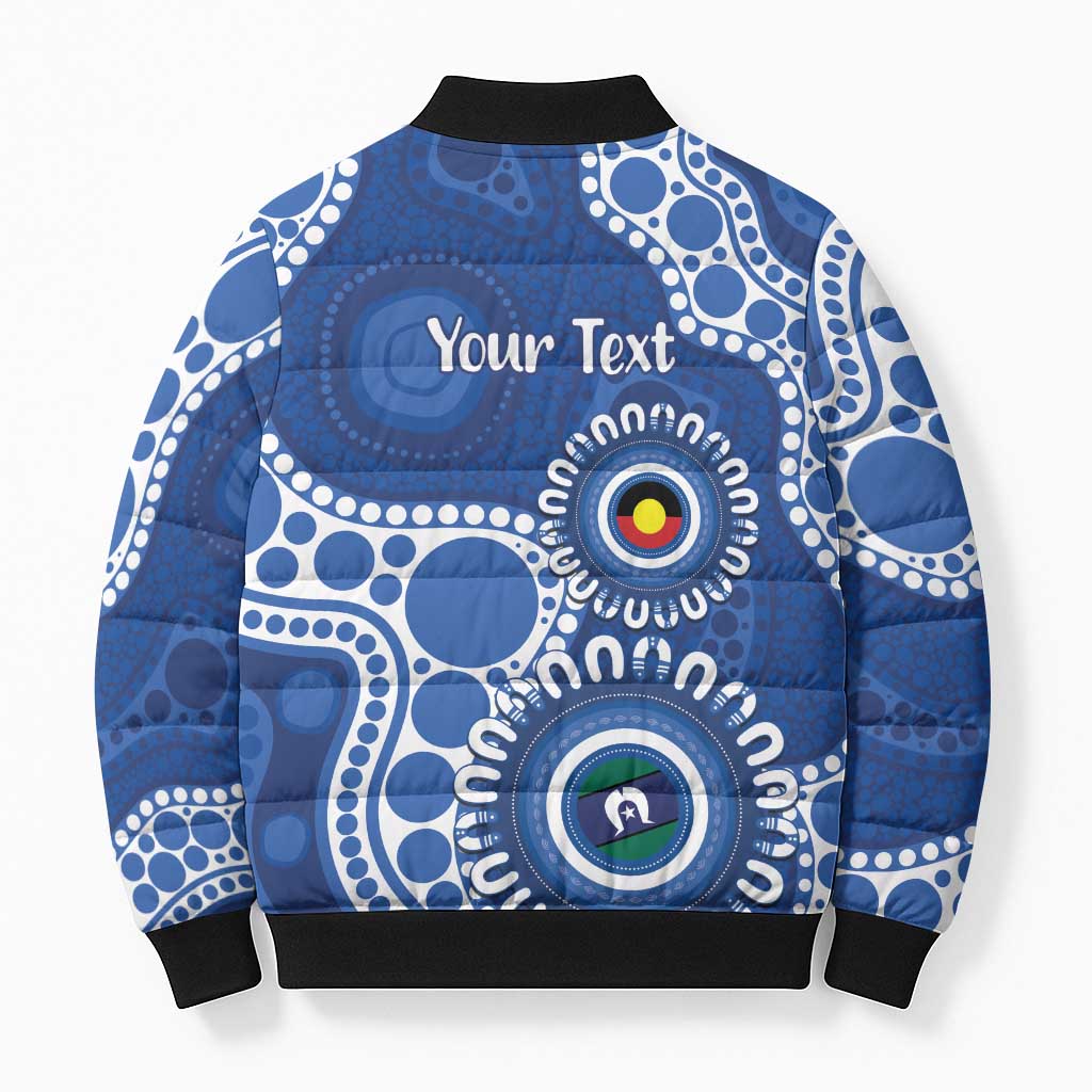Kangaroos NAIDOC 2026 Personalised Bomber Puffer Jacket 50 Years of Deadly Aboriginal Art