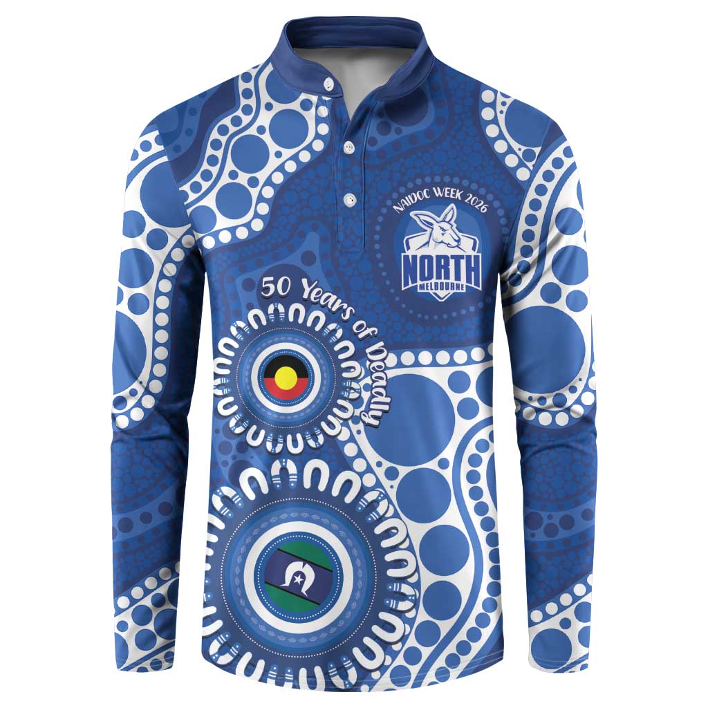 Kangaroos NAIDOC 2026 Personalised Button Sweatshirt 50 Years of Deadly Aboriginal Art