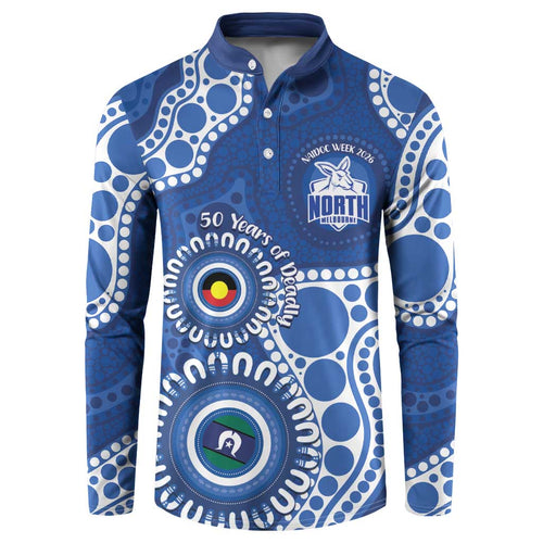 Kangaroos NAIDOC 2026 Personalised Button Sweatshirt 50 Years of Deadly Aboriginal Art