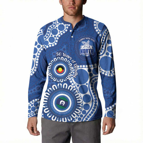 Kangaroos NAIDOC 2026 Personalised Button Sweatshirt 50 Years of Deadly Aboriginal Art