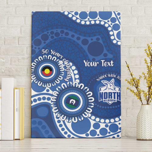 Kangaroos NAIDOC 2026 Personalised Canvas Wall Art 50 Years of Deadly Aboriginal Art