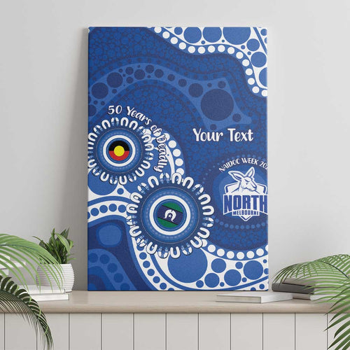 Kangaroos NAIDOC 2026 Personalised Canvas Wall Art 50 Years of Deadly Aboriginal Art