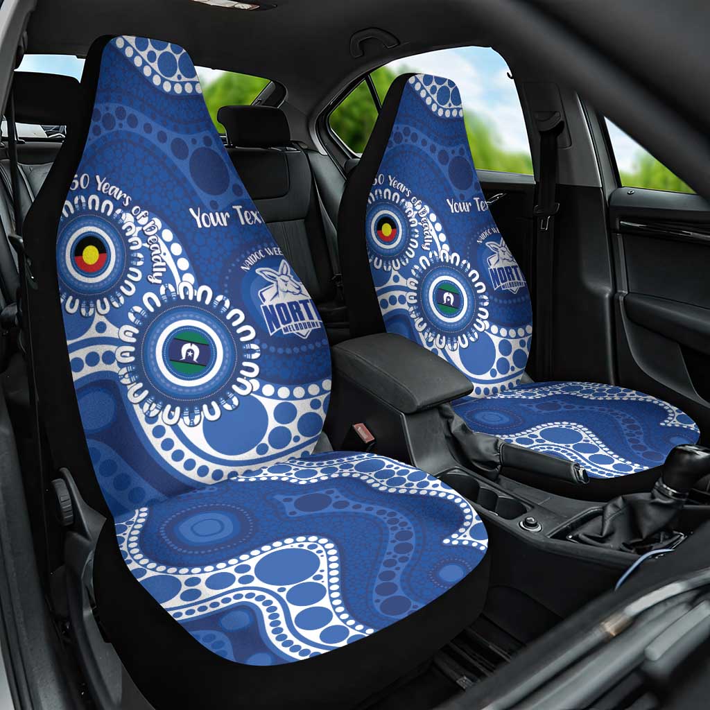 Kangaroos NAIDOC 2026 Personalised Car Seat Cover 50 Years of Deadly Aboriginal Art
