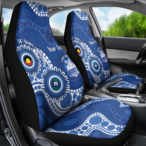 Kangaroos NAIDOC 2026 Personalised Car Seat Cover 50 Years of Deadly Aboriginal Art
