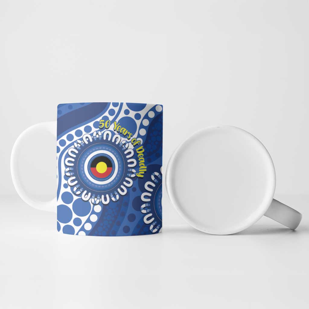 Kangaroos NAIDOC 2026 Personalised Ceramic Mug 50 Years of Deadly Aboriginal Art